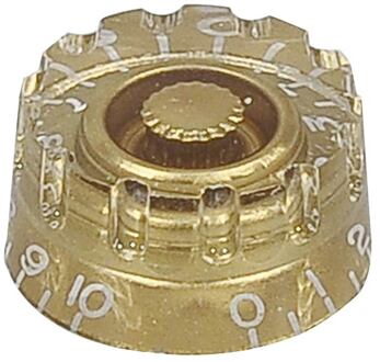 Boston KG-112 speed knob (notched edge), transparent gold