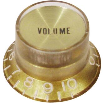 Boston KG-134-V bell knob SG model, for inch type pot shaft, gold with gold cap, volume