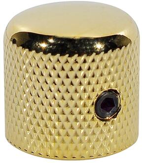 Boston KG-220 dome knob, metal, diam 18,0 x18,0mm, with set screw allen type, shaft size 6,1mm, gold