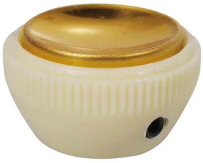 Boston KGI-160 tea cup knob, Hofner violin bass 1963 model, gold and ivory, with set screw allen type