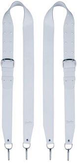 Boston KR10 kruisriemen voor overslagtrom kruisriemen voor overslagtrom, leder, wit, paar