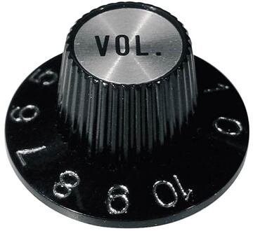 Boston KS-260-V witch hat knob, with chrome cap, black, volume