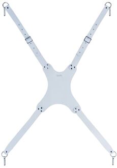 Boston KV10 kruisvest voor overslagtrom kruisvest voor overslagtrom, leder, wit