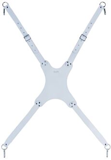 Boston KV10V kruisvest voor overslagtrom kruisvest voor overslagtrom, gevoerd leder, wit