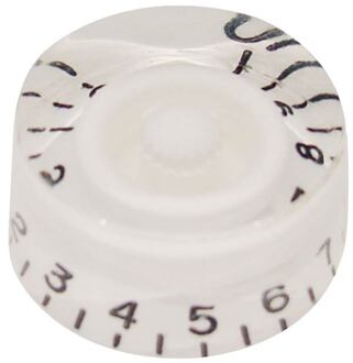 Boston KW-110 speed knob (hatbox), transparent white