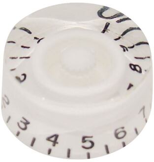 Boston KW-114 speed knob (hatbox), for inch type pot shaft, transparent white