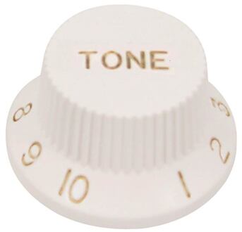 Boston KW-244-T bell knob, Stallion, for inch type pot shaft, white, tone