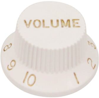 Boston KW-244-V bell knob, Stallion, for inch type pot shaft, white, volume