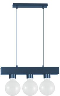 Boston L Hanglamp, 3xe27, Metaal, Blauw Mediterraan, 10x30cm