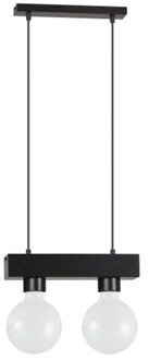 Boston M Hanglamp, 2xe27, Metaal, Zwart Mat, 10x25cm