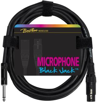 Boston MC-230-1 microfoonkabel microfoonkabel, zwart, 1 meter, 1x XLR3f + 1 x jack