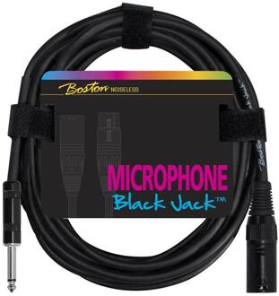 Boston MC-240-1 microfoonkabel microfoonkabel, zwart, 1 meter, 1 x XLR3m + 1 x jack
