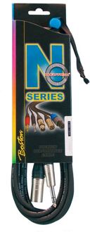 Boston MJX-522-5 microfoonkabel microfoonkabel, xlr male, stereo jack, 5 meter, Neutrik connectoren