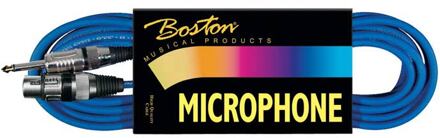 Boston MXJ-10-BU microfoonkabel microfoonkabel, blauw, 10 meter, 1 x xlr female +1 x jack (pro)