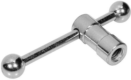 Boston OMS-302-005 spare part swivel nut M7 met grip axle spare part swivel nut M7 met grip axle, chroom ook voor microfoon standaards