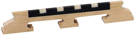 Boston P-1112 brug voor banjo brug voor banjo, esdoorn, ebben+galalith kam, voor tenor banjo, hoogte: 1/2"