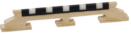 Boston P-1212 brug voor banjo brug voor banjo, esdoorn, ebben+galalith kam, voor 5 snarige banjo, hoogte: 1/2"