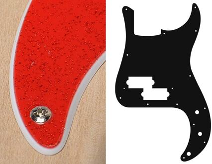 Boston PB-215-SRD slagplaat slagplaat, Puncher bass, 2 ply, sparkling red, standaard