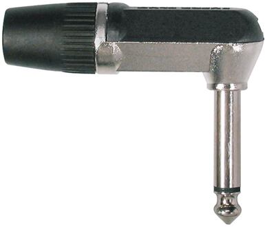 Boston S-2-RCS jack plug jack plug, 6,3mm, 2-polig, aluminium, haaks, rubber 7mm