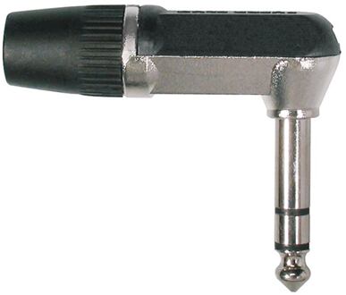 Boston S-3-RCS jack plug jack plug, 6,3mm, 3-polig, aluminium, haaks, rubber 7mm