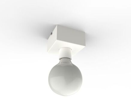 Boston S Plafondlamp, 1xe27, Metaal, Wit Mat, 10x10cm