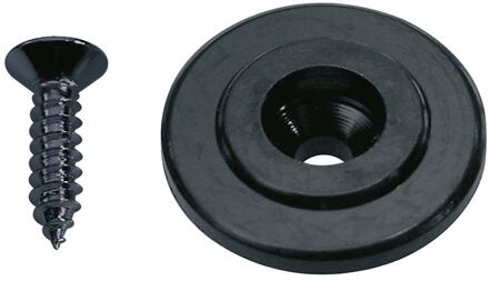 Boston SH-15-B snaargeleider voor bass gitaar snaargeleider voor bass gitaar, knoop model, zwart, inclusief schroef, 19mm, hoogte 7mm
