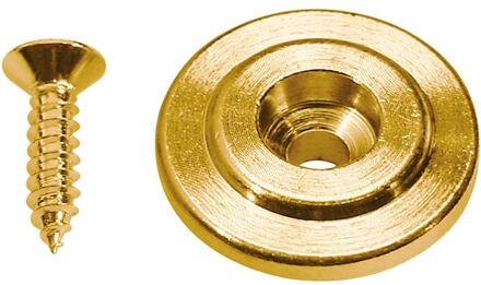 Boston SH-15-G snaargeleider voor bass gitaar snaargeleider voor bass gitaar, knoop model, goud, inclusief schroef, 19mm, hoogte 7mm