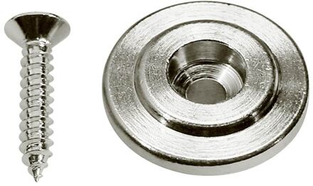 Boston SH-15-N snaargeleider voor bass gitaar snaargeleider voor bass gitaar, knoop model, nikkel, inclusief schroef, 19mm, hoogte 7mm