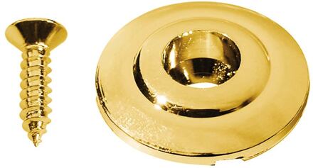 Boston SH-16-G snaargeleider voor bass gitaar snaargeleider voor bass gitaar, knoop model, goud, inclusief schroef, 19mm, hoogte 7mm