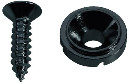 Boston SH-3-B snaargeleider snaargeleider, knoop model, zwart, inclusief schroef, diameter 10mm, hoogte 5mm