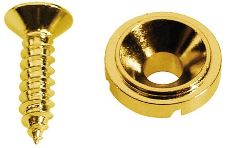 Boston SH-3-G snaargeleider snaargeleider, knoop model, goud, inclusief schroef, diameter 10mm, hoogte 5mm