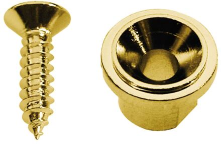 Boston SH-5-G snaargeleider snaargeleider, knoop model, goud, inclusief schroef, diameter 10mm, hoogte 7mm