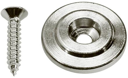 Boston SH-6-N snaargeleider voor bass gitaar snaargeleider voor bass gitaar, knoop model, nikkel, inclusief schroef, 19mm, hoogte 6,5mm