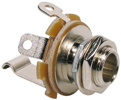 Boston SJ-2 chassis connector jack chassis connector jack, 6,3mm, 2-polig, chrome, M9