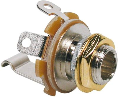 Boston SJ-2-GD chassis connector jack chassis connector jack, 6,3mm, 2-polig, goud, M9