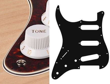 Boston SL-413-TI slagplaat slagplaat, Stallion, 4 ply, tortoise intense, standaard, SSS, 3 pot holes, 3-5 switch, linkshandig