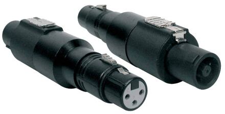 Boston SPKA-10 verloop plug verloop plug, speaker 4-polig female zwart metaal, XLR female