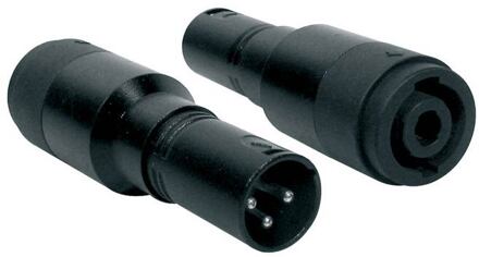 Boston SPKA-40 verloop plug verloop plug, speaker 4-polig male zwart metaal, XLR male