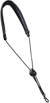 Boston SR-35-BK riem voor saxofoon riem voor saxofoon, leder look, gevoerd, zwart, breedte: 35 mm