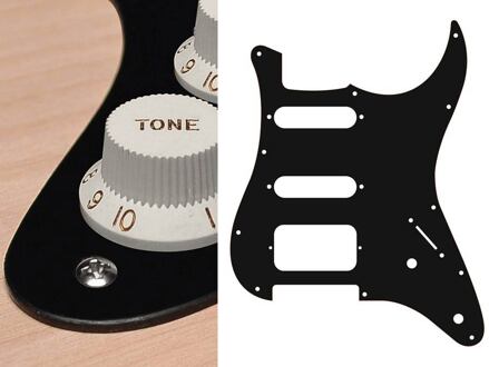 Boston ST-122-BM slagplaat slagplaat, Stallion, 1 ply, black mat, SSH, 2 pot holes, 3-5 switch