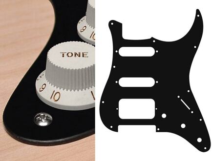 Boston ST-123-BM slagplaat slagplaat, Stallion, 1 ply, black mat, SSH, 3 pot holes, 3-5 switch