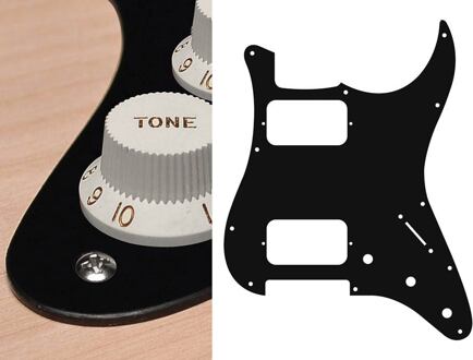 Boston ST-133-BM slagplaat slagplaat, Stallion, 1 ply, black mat, HH, 3 pot holes, 3-5 switch