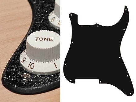 Boston ST-200-SBK slagplaat slagplaat, Stallion, 2 ply, sparkling black, geen gaten (alleen schroefgaten)