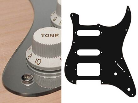 Boston ST-222-MC slagplaat slagplaat, Stallion, 2 ply, mirror chroom, SSH, 2 pot holes, 3-5 switch