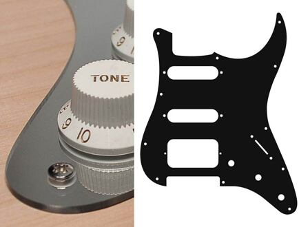 Boston ST-223-MC slagplaat slagplaat, Stallion, 2 ply, mirror chroom, SSH, 3 pot holes, 3-5 switch