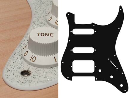 Boston ST-223-SSV slagplaat slagplaat, Stallion, 2 ply, sparkling silver, SSH, 3 pot holes, 3-5 switch