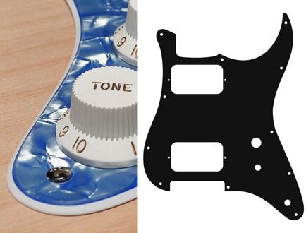 Boston ST-231-POB slagplaat slagplaat, Stallion, 2 ply, pearlocean blue, HH, 2 pot holes, toggle switch