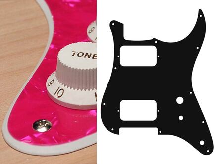 Boston ST-231-PP slagplaat slagplaat, Stallion, 2 ply, pearlpink, HH, 2 pot holes, toggle switch