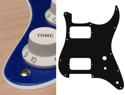 Boston ST-231-SBU slagplaat slagplaat, Stallion, 2 ply, sparkling blue, HH, 2 pot holes, toggle switch