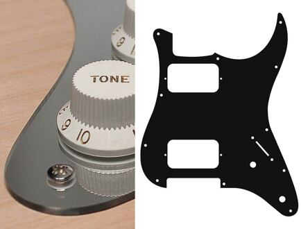 Boston ST-232-MC slagplaat slagplaat, Stallion, 2 ply, mirror chroom, HH, 2 pot holes, 3-5 switch